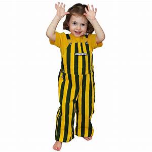 Youth Green & Yellow Striped Game Bibs Overalls – Green Bay Stuff